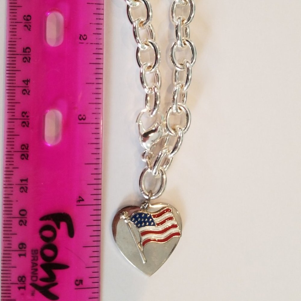 Flag Heart Bracelet